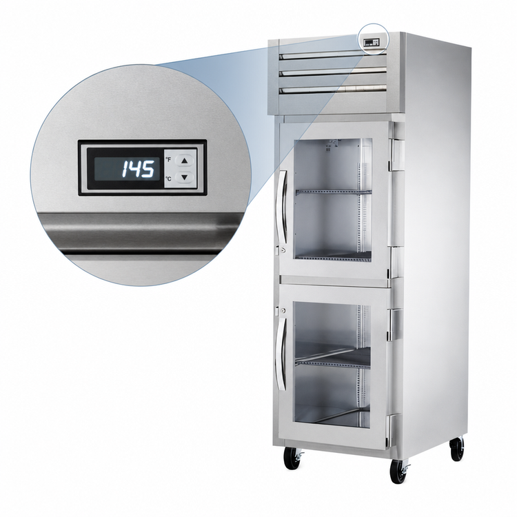 Product image #4 for True SPEC SERIES 1-Section Reach-In Heated Holding Cabinet with 2 Glass Half Swing Doors