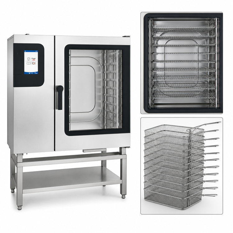 Product image #4 for Convotherm Maxx Pro K-12 School Package Full-Size Gas Boilerless Combi Oven/Steamer with Stand