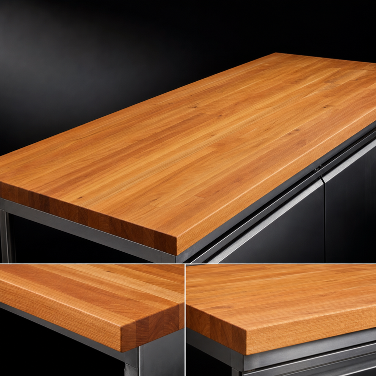 Product image #4 for Boos Block 96 Inch x 32 Inch Kitchen Countertop, Full-Length Edge Grain American Cherry, 1-1/2 Inch Thick, Oil Finish