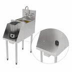 Thumbnail image #5 for Perlick Corporation Top Shelf TSF12BS 12-Inch Freestanding Stainless Steel Underbar Blender Station with Dump Sink and Recessed Shelf
