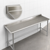 Thumbnail image #4 for Deluxe Series Stainless Steel Work Table, 144 x 30 Inches, 1-1/2 Inch Rear Up-Turn