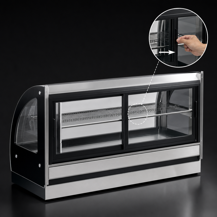 Product image #4 for Vollrath 60-Inch Countertop Full-Service Heated Display Case with Curved Glass Front