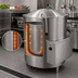 Thumbnail image #4 for AccuTemp Edge Series 60-Gallon Electric Stationary Steam Kettle, 2/3 Jacket, Leg Mounted