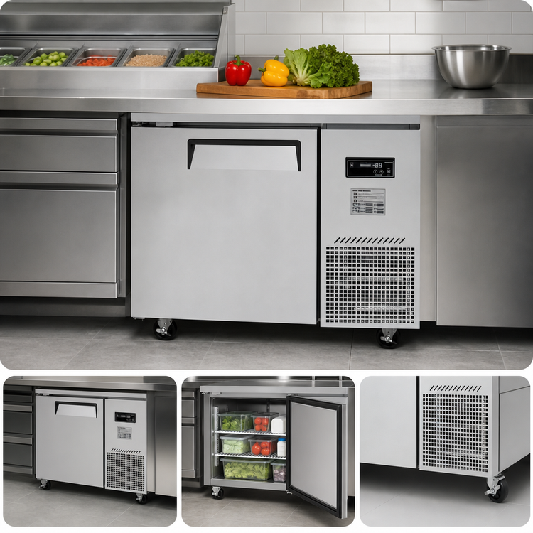 Product image #4 for Turbo Air J Series 44-Inch One-Section Side Mount Undercounter Refrigerator with Solid Stainless Steel Door, 11 Cu. Ft.