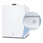 Thumbnail image #4 for Summit Commercial Accucold® FS30L7NZ Undercounter Nutrition Center Freezer, 1.8 Cu. Ft., White, Manual Defrost, Locking Reversible Door