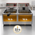 Thumbnail image #4 for Winco EFT-32 Electric Countertop Double-Well Deep Fryer, 32 lb Total Oil Capacity