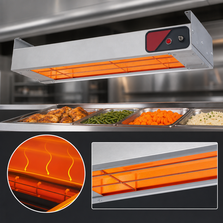 Product image #4 for Nemco 72-Inch Dual Infrared Strip Heater with On/Off Toggle Switch, 240V