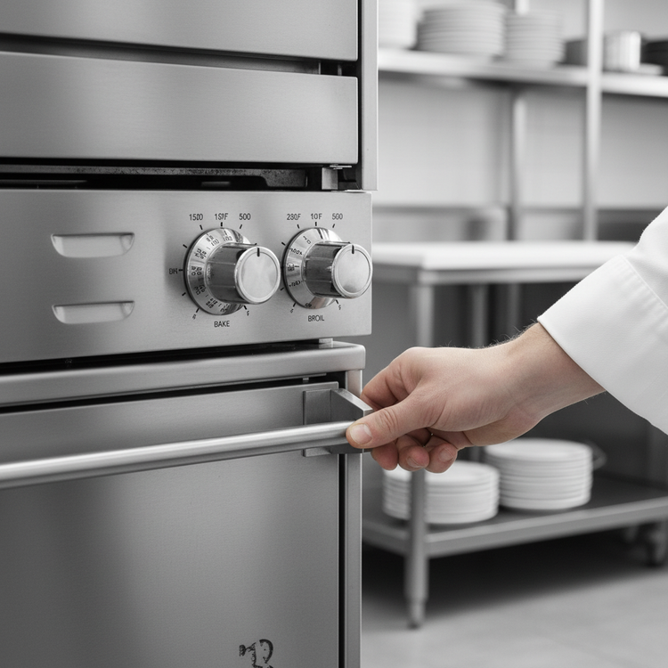 Product image #3 for Titan JTRH-236C Heavy Duty 36 Inch Gas Range with Stacked Standard and Convection Ovens
