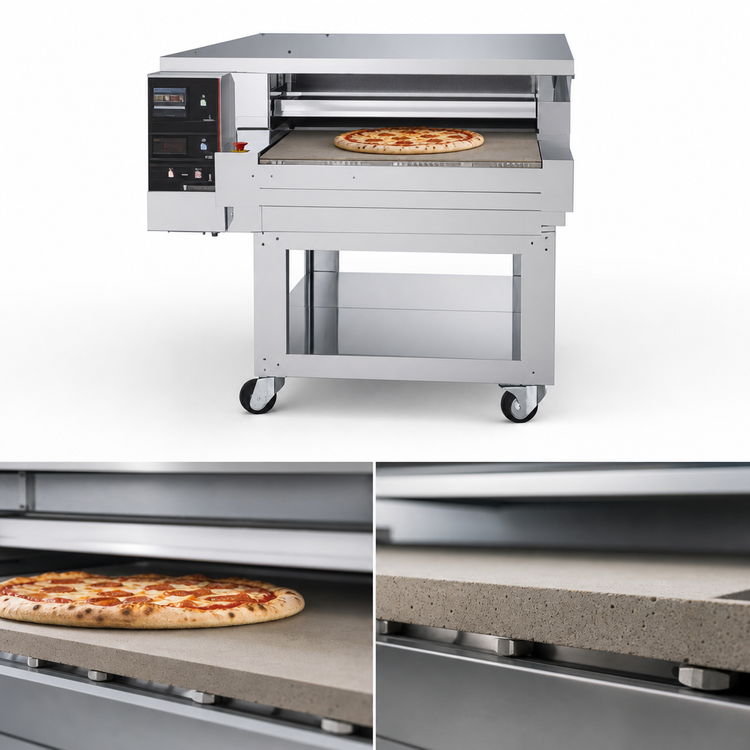 Product image #5 for Pizza Group Dragon D24G-LR Left-to-Right Gas Refractory Stone Conveyor Pizza Oven, 24-Inch Belt