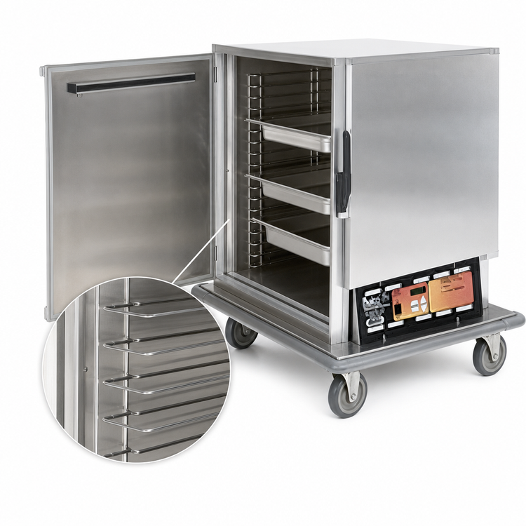 Product image #4 for Panco HPHNLSI-RC2.25 Half-Size Insulated Heater/Proofer Holding Cabinet with Universal Slides