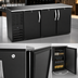 Thumbnail image #4 for Beverage-Air BB72HC-B Three-Section 72-Inch Solid Door Back Bar Refrigerator with Stainless Steel Top