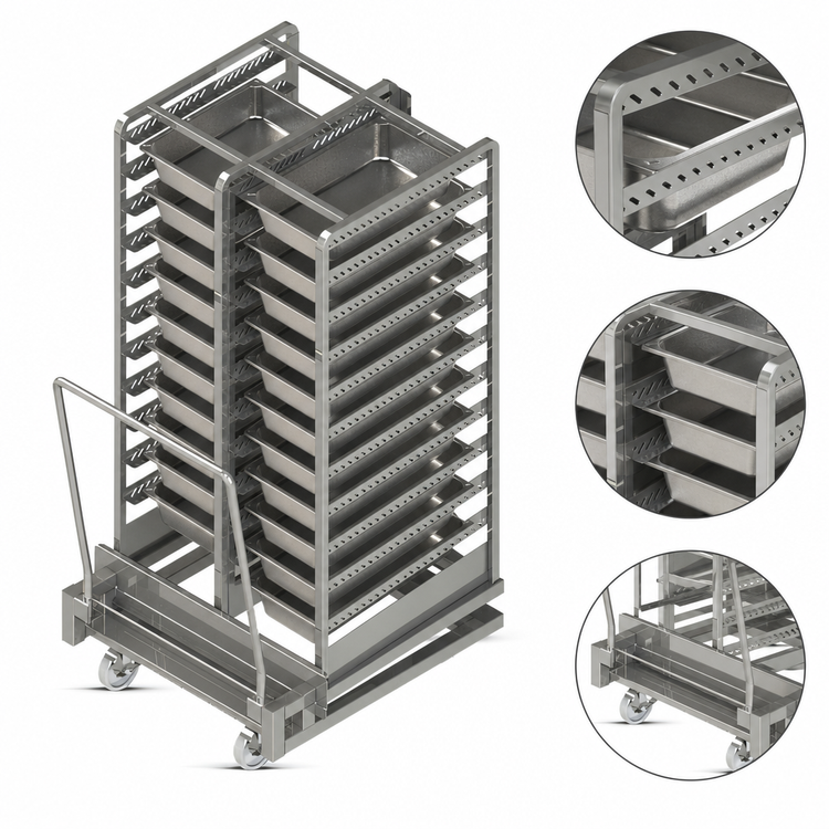 Product image #4 for Roll-In Rethermalizer-Holding Rack, 22 Full-Size Pan Capacity