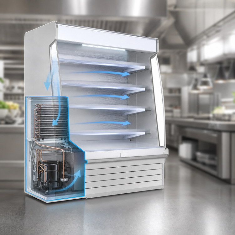 Product image #4 for Howard-McCray 35E Series 63-Inch Sloped Self-Contained Dairy Open Merchandiser with LED Shelves