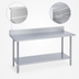 Thumbnail image #4 for Duke 108-Inch x 30-Inch Stainless Steel Work Table with 5-Inch Riser and Galvanized Undershelf