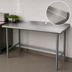Thumbnail image #4 for Advance Tabco 84-Inch x 30-Inch 16-Gauge 304 Stainless Steel Work Table with 1-1/2-Inch Rear Up-Turn and Galvanized Open Base