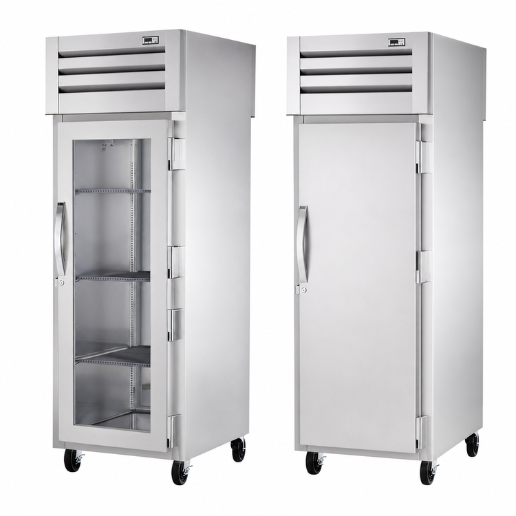 Product image #4 for True SPEC SERIES Pass-Thru Reach-In Refrigerator, 1 Section, Glass Front Door / Stainless Rear Door, Top-Mounted Self-Contained