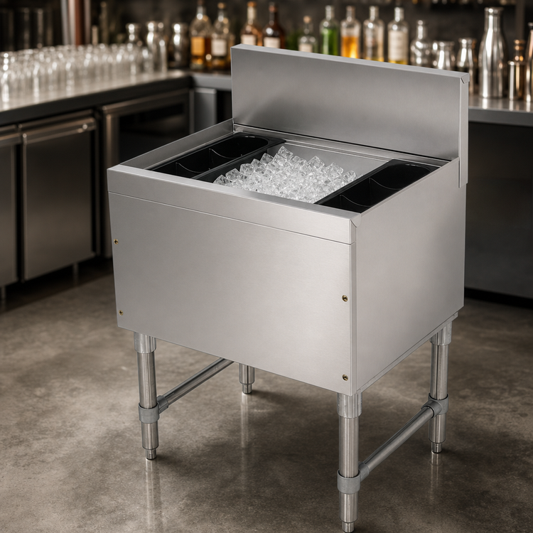 Product image #4 for Advance Tabco Prestige Supreme 36-Inch Stainless Steel Bar Ice Chest Without Cold Plate, 108 lb Capacity