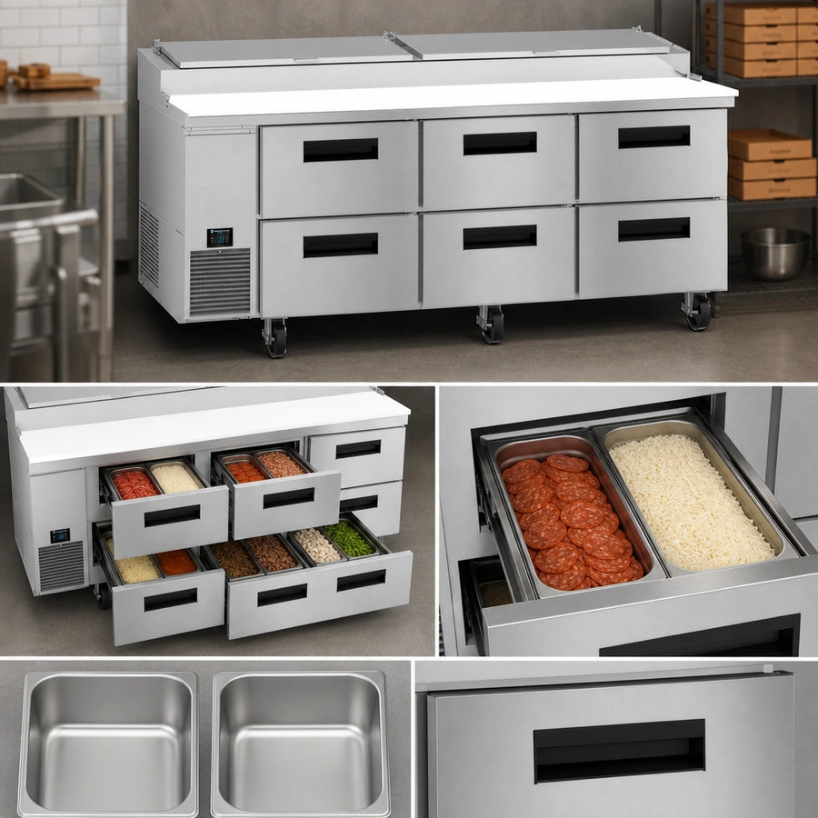 Six Refrigerated Drawers
