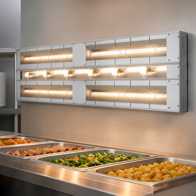 Product image #4 for Hatco Glo-Ray® 30-Inch Double Lighted Infrared Strip Heater, Aluminum, 1.44 kW