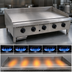 Thumbnail image #4 for Comstock-Castle 60-Inch Countertop Manual Control Gas Griddle, 5 Burners, 150,000 BTU