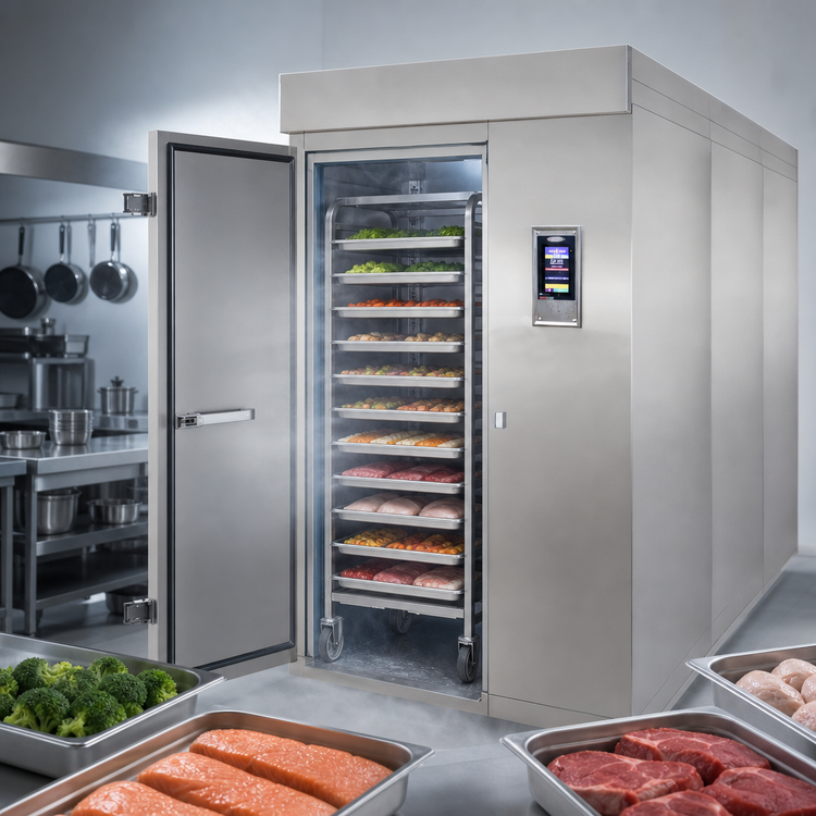 Product image #4 for HURRiCHiLL AP20BCF-3T Modular Roll-In Blast Chiller/Shock Freezer, 3-Trolley, Remote Refrigeration