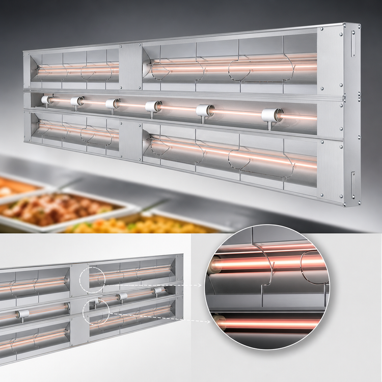 Product image #4 for Hatco Glo-Ray 48-Inch Double Lighted Infrared Strip Heater