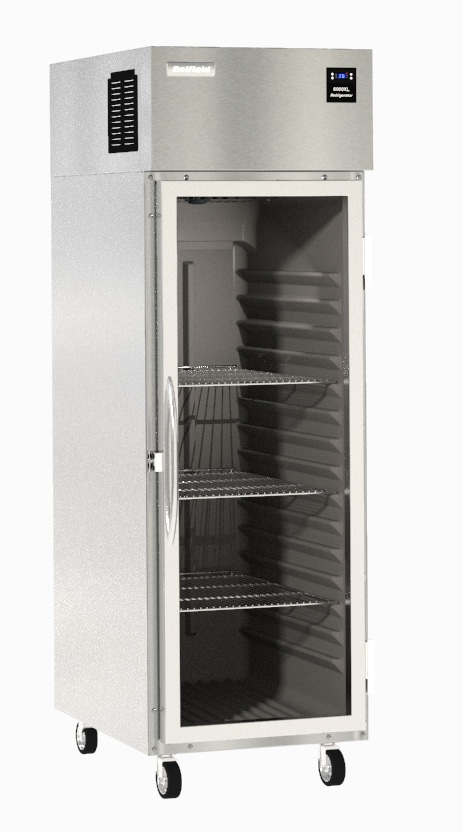 Product image #1 for Delfield One-Section Reach-In Refrigerator with Full-Height Hinged Glass Door, 19 Cu. Ft., Top-Mounted Self-Contained Refrigeration