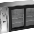Thumbnail image #1 for Victory Refrigeration VBBN58HC-F-GS-S 58-Inch Two-Section Back Bar Refrigerator with Sliding Glass Doors, Stainless Steel Exterior