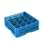 Thumbnail image #1 for ATSMFG Mama Lucy MLY-RC16-2 Full-Size Blue Glass Dishwasher Rack, 16 Compartments, 2 Extenders, Holds Glasses up to 4-7/16" Case of 3