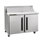 Thumbnail image #1 for Traulsen Dealer's Choice CLPT-3610-SD-LL Two-Section Stainless Steel Prep Table Refrigerator, 2 Solid Doors, 36"W, 10-Pan Capacity