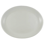 Thumbnail image #1 for Vertex China London LD-14 Porcelain Oval Platter, 13-1/2", Low-Profile Coupe Rim, Bone White 1 Dozen