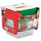 Thumbnail image #1 for Cambro 2SFSPPRP3190 2 Qt Translucent Square Plastic Food Storage Container and Lid Set Case of 4