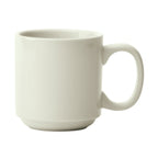 Thumbnail image #1 for Winco MMC-12-AW 12 oz Stackable Round Porcelain Coffee Mug, American White Case of 3 Dozen