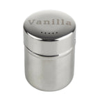 Thumbnail image #1 for TableCraft Products 11053 Stainless Steel Vanilla-Imprint Spice Shaker, 6 oz, Round, Fine Perforated Top Case of 12