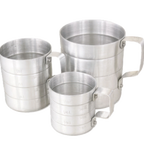 Thumbnail image #1 for Alegacy Foodservice Products M10 Aluminum Dry Measuring Cup, 1 Quart (4 Cup), Large Riveted Handle