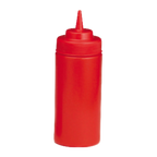 Thumbnail image #1 for TableCraft Products WideMouth 11663K Red Ketchup Squeeze Bottle, 16 oz, Wide Mouth, Standard Tip Case of 24