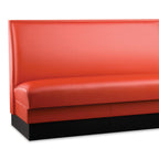 Thumbnail image #1 for JustChair Manufacturing JBSB-UPL-42-GR2 Custom Upholstered Booth Banquette, 42"H, Plain Back with Lumbar Support, Unfinished Outside Back