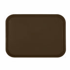 Thumbnail image #1 for Thunder Group PLFFT1216BR Rectangular Polypropylene Fast Food Tray, Brown, 12" x 16-1/4" Case of 48