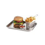 Thumbnail image #1 for G.E.T. Specialty Servingware 4-77800 Rectangular Aluminum Serving Tray, 13" x 9" x 1" Case of 12