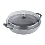 Thumbnail image #2 for Zwilling J.A. Henckels Staub® 1003537 3-1/2 qt Enameled Cast Iron Brazier with Glass Lid, Induction Ready
