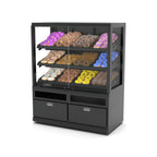 Thumbnail image #2 for Hussmann Delight DPPGP-48-58-M Ambient Bakery Display Case, 48" W x 58" H, 4 Adjustable Lighted Shelves, Black Exterior