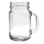 Thumbnail image #1 for International Tableware 1316 Mason Jar with Handle, 16 oz., Clear Glass Case of 2 Dozen