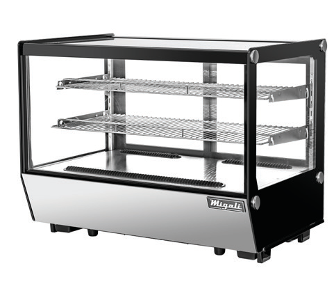 Product image #5 for Migali Competitor Series 34.6-Inch Countertop Refrigerated Display Case with Straight Glass and Sliding Doors, 5.7 Cu. Ft.
