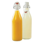 Thumbnail image #1 for Cal-Mil 3674-34 Clear Glass Serving Bottle, 34 oz, with Rubber Seal, 3-1/4" Dia. x 12-1/2"H Case of 6