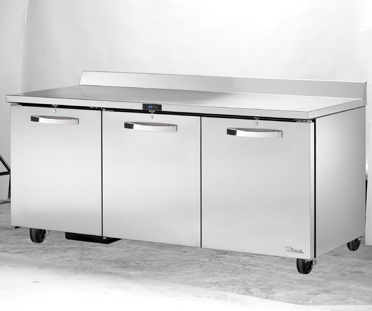 Product image #1 for True SPEC SERIES 72-Inch Three-Section Self-Contained Solid Door Worktop Refrigerator