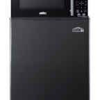 Thumbnail image #1 for Summit Commercial MRF29KA 2.4 cu. ft. Black All-Refrigerator with Compact 700W Microwave, Reversible Door and USB Charging Ports