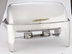Thumbnail image #2 for Adagio Gold-Handled Rectangular Roll-Top Chafer, 9 Qt., 18/10 Stainless Steel