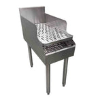 Thumbnail image #1 for NBR Equipment NDDB-1224 Recessed Freestanding Underbar Drainboard, Top Drain, Removable Perforated Insert, 12"W x 24"D x 32-1/2"H