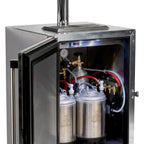 Thumbnail image #5 for Perlick Corporation HC24RS4S-G0-SLFLT Mobile Refrigerated Nitro, Cold Brew Coffee or Wine Dispenser, 2 Faucets, Stainless Steel, 1-2 Kegs