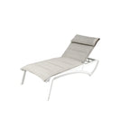 Thumbnail image #1 for Grosfillex Sunset UT024096 Armless Stackable Chaise Lounge with Textilene Sling and Resin Frame Case of 12